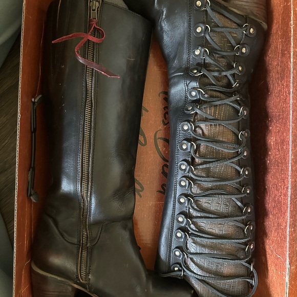 Freebird Black Lace-Up Boots - Picture 5 of 7